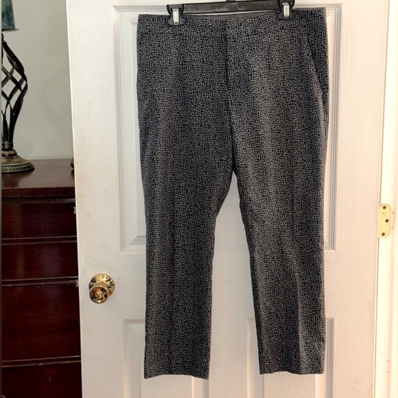 BANANA REPUBLIC | NAVY Print Hampton Fit Slim Stretch | Dress Pants/Trousers - Picture 3 of 12